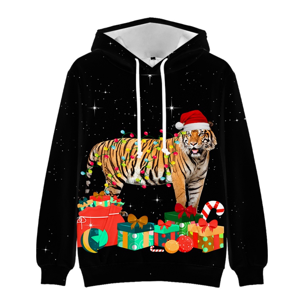 Men's Clothing Autumn and Winter Christmas Hoodies Christmas Tree Men's and Women's Pullover Clothes Wholesale_voghion.com