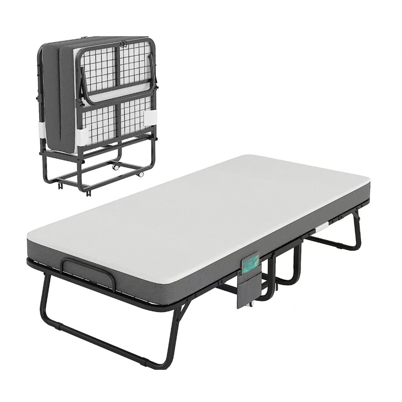 跨境供应办公室折叠床新款可移动便捷午休床单人加厚外贸简易床