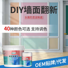 宝利思内墙水性彩色涂料工程油漆家用自刷艺术网红乳胶漆艺术漆
