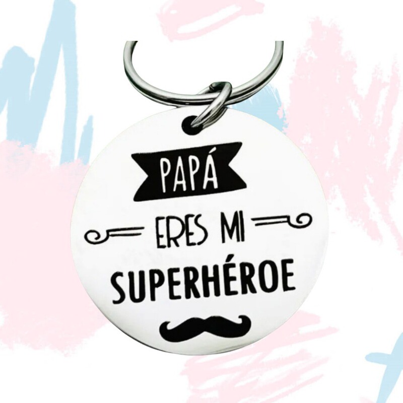 Cross Border Stainless Steel Keychain Father's Day Keychain for Men Ideal Thanksgiving Birthday Gift for Dad