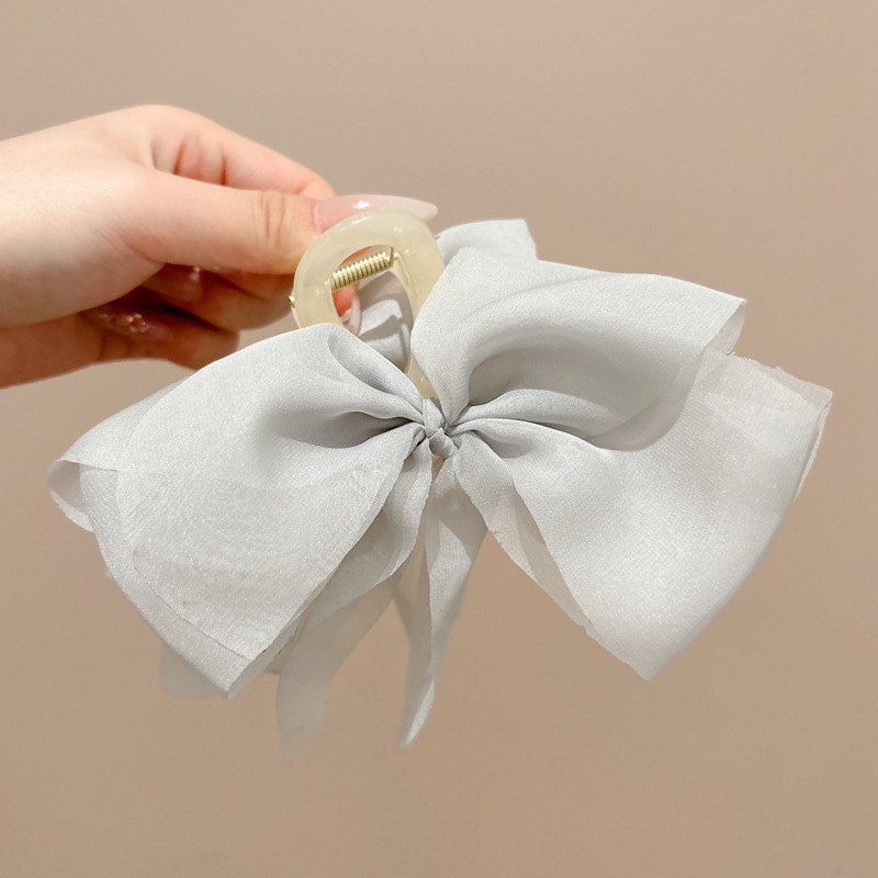 Clip de agarre de lazo de súper hada, parte posterior de la cabeza llena, pinza para el cabello, clip para el cabello de princesa, tocado de clip de tiburón de sentido avanzado