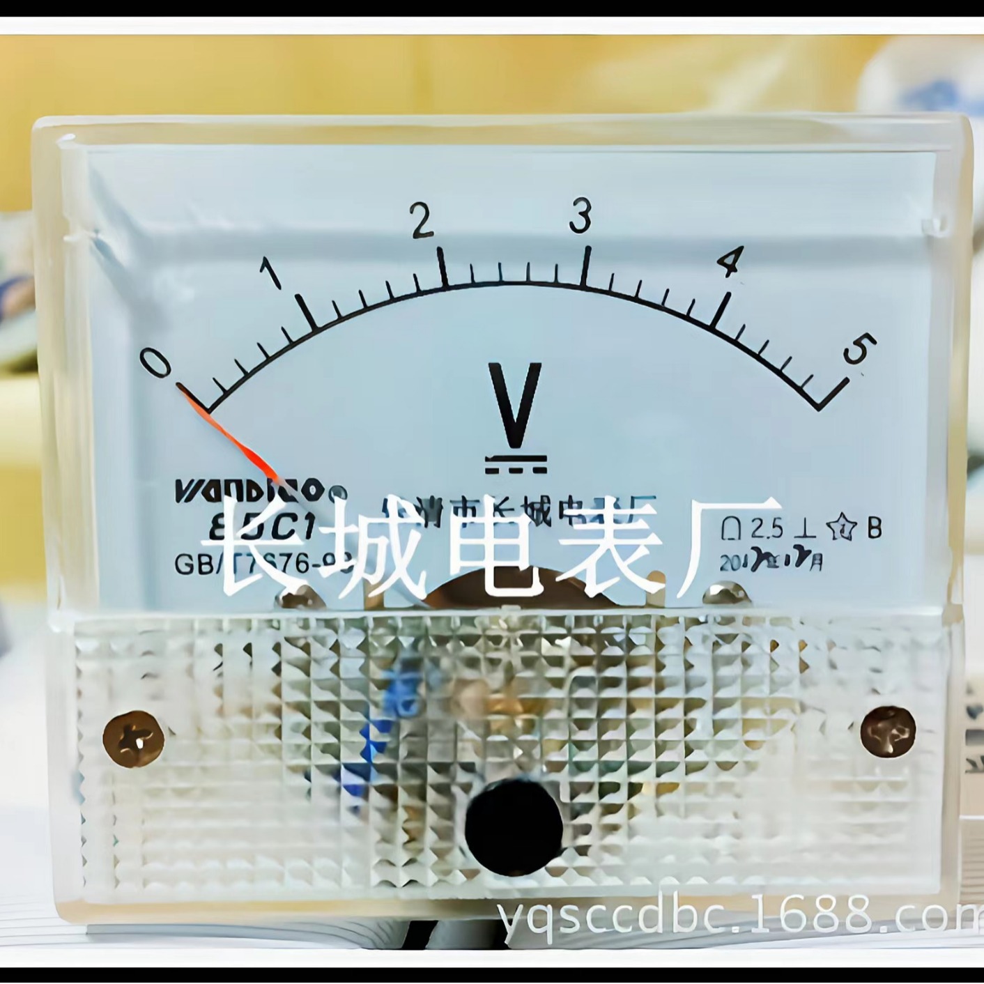 长城电表厂 85C1  5V 直流指针电压表 65*55