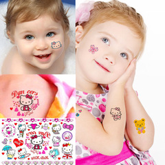 KT Kitty Cat Cartoon Temporary Tattoos for Kids, Birthday Party Tattoos, One-Time Use Water Transfer Tattoos