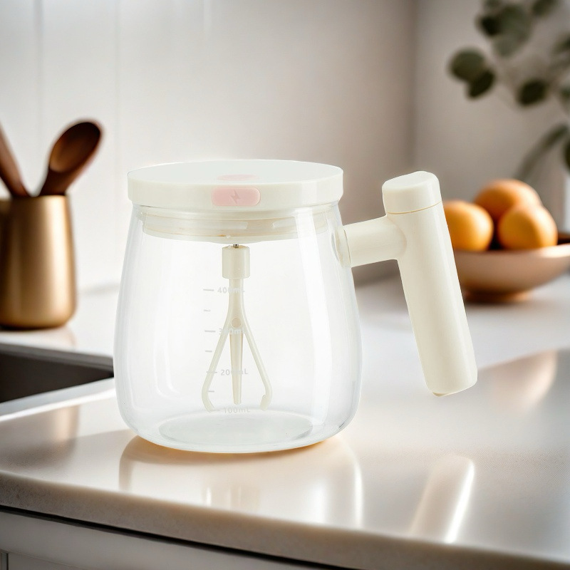 2024 nuevo tipo transfronterizo de vidrio aislante térmico doméstico de alto valor facial mezclador eléctrico taza de agua taza de café portátil taza de café