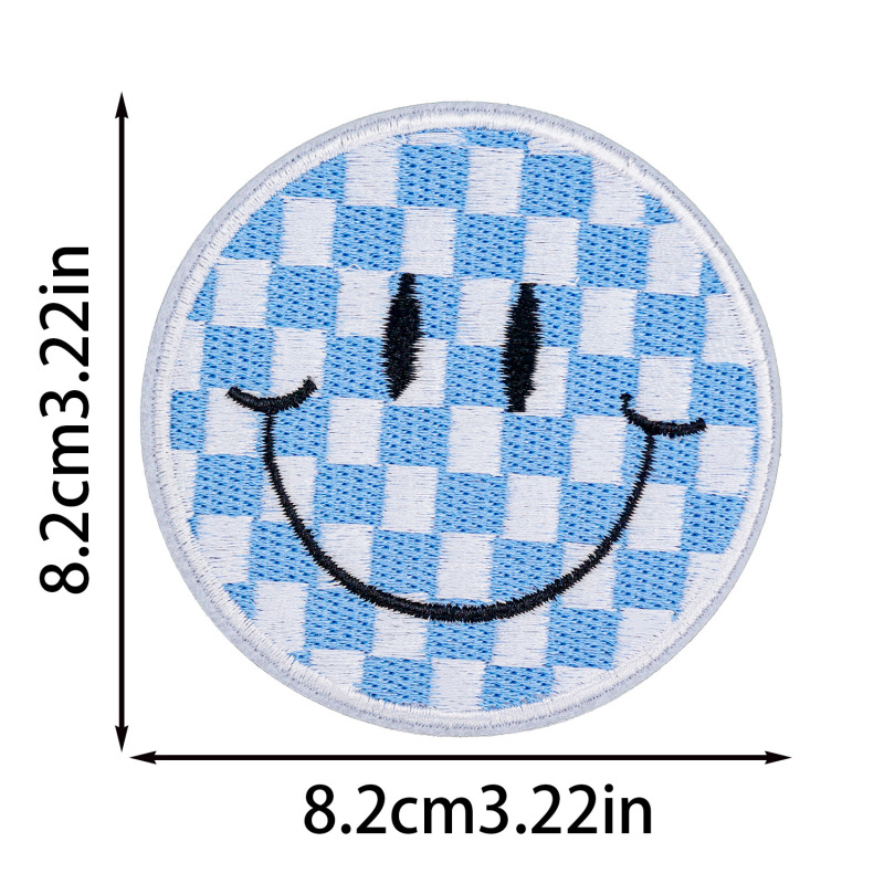 スマイリーフェイス刺繍布ステッカー漫画ラウンド刺繍ステッカー携帯電話ケースバッグ装飾ステッカー子供服衣類パッチステッカー縫製なし|undefined