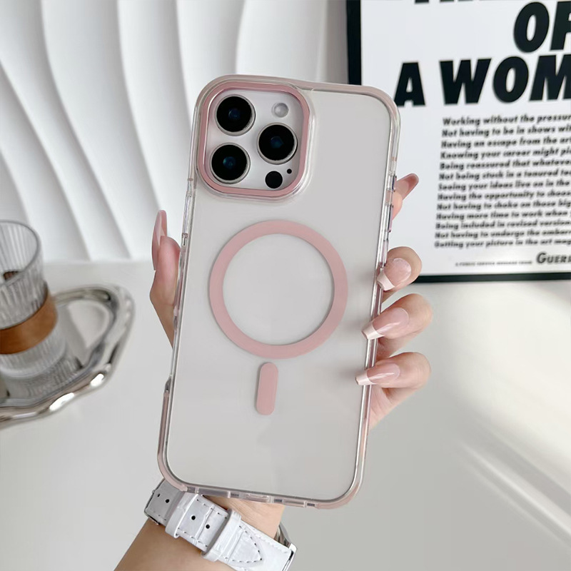 Apple 17promax、iPhone14、15、13対応、磁気吸着式、透明、耐衝撃、全面保護ケース|undefined