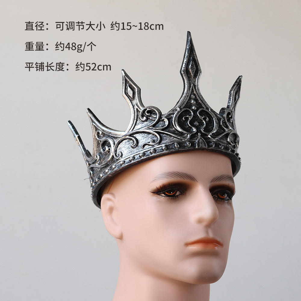Medieval retro corona de rey Halloween props cosplay reina corona espumosa PU