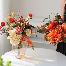 批发仿真花假花摆设餐桌花艺高档客厅花瓶插花装饰摆件一件代发