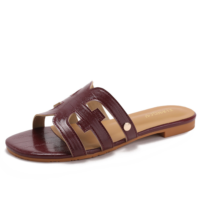 H Slippers for Women, Summer Outdoor Wear, New Trendy Versatile Beach Slide Sandals, Travel and Vacation Flat Sandals J2526-7 H Slippers for Women, Summer Outdoor Wear, New Trendy Versatile Beach Slide Sandals, Travel and Vacation Flat Sandals J2526-7