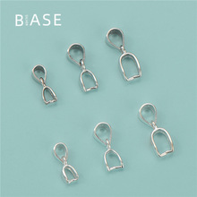 s925纯银吊坠夹扣短针瓜子扣 手工DIY吊坠扣扣子配饰材料厂家批发