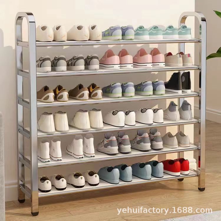 Thickened Shoe Rack for Dormitory Storage, Small Footprint, Economical Stainless Steel Shoe Rack, Multi-Layer Shoe Cabinet for Doorway