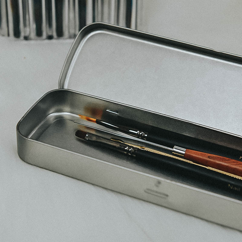 日本便携极简美甲工具收纳多功能盒笔盒 精致文具