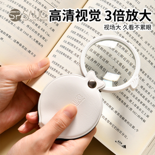 ♔ Japanese High-Definition Magnifying Glass, Portable, Foldable, High Magnification, Wearable Accessory, Suitable for Elderly Use, for Enlarging Text