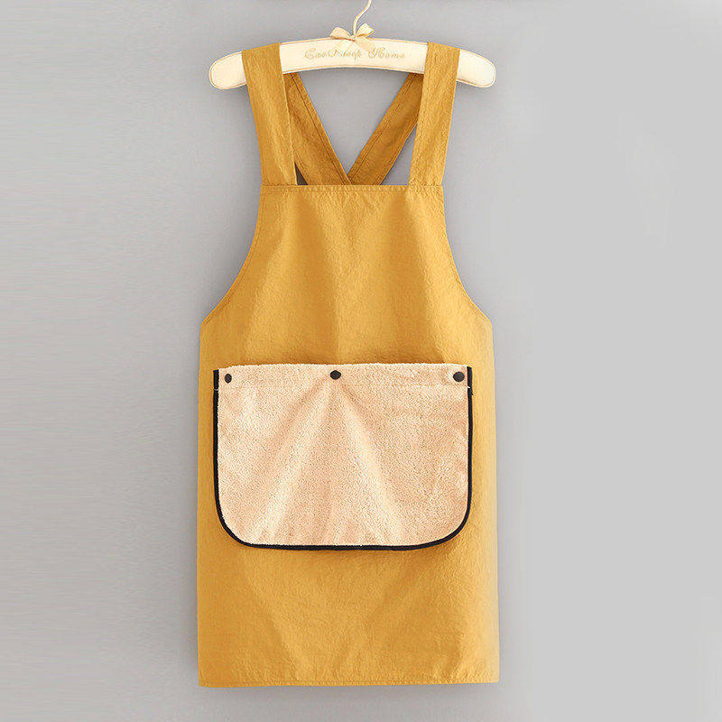 Cross strap water-repellent towel pocket removable - yellow