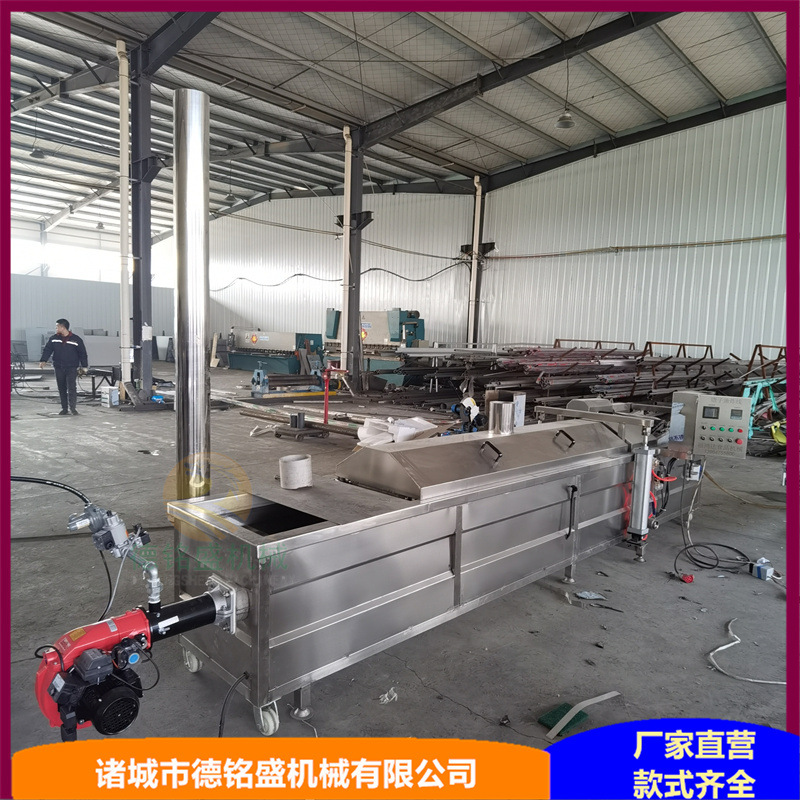 兰陵麻油馓子成套油炸设备 大馓子油炸流水线 鸭翅脆皮油炸机