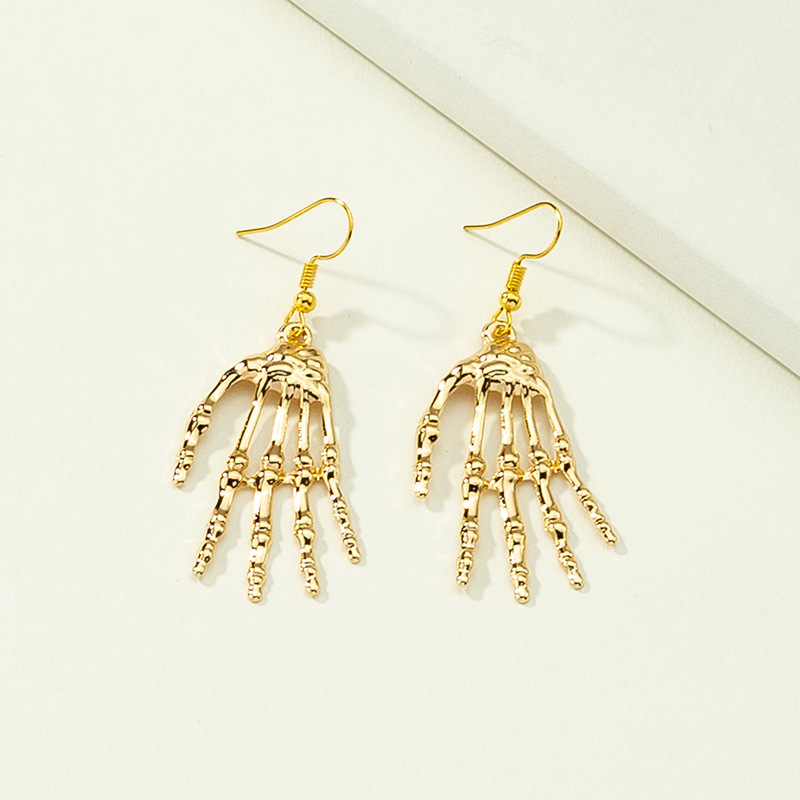 Fashion Skull Palm Alloy Earrings Wholesale display picture 4