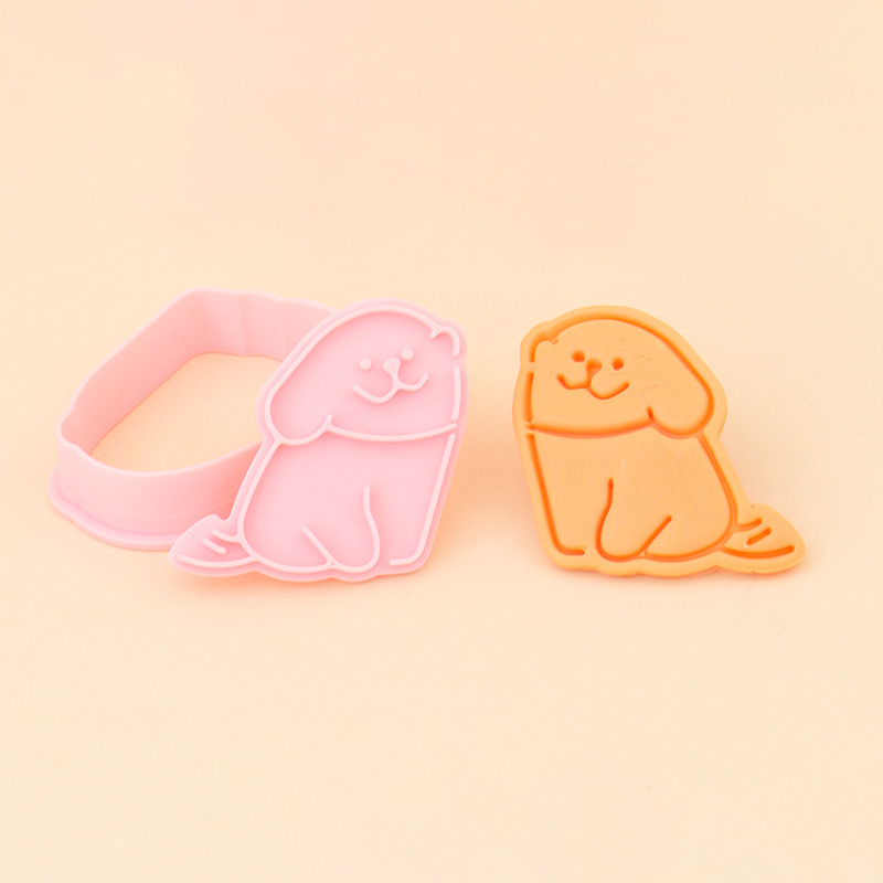Molde para galletas con forma de cachorro y dibujo de línea, con patrón de dibujos animados en 3D, herramienta realista para hacer galletas de mantequilla DIY. image 20