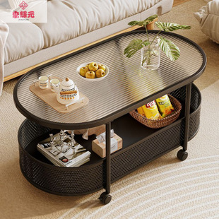 Minimalist Side Table, Light Luxury, Simple Sofa, Small Apartment, Mobile Living Room Coffee Table, Small Table, Trolley, Storage Rack, Multi-Purpose