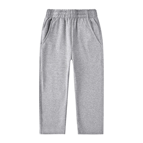 Navy blue children's pants, primary and secondary school students' campus pants, gray sweatpants, spring and autumn children's dark gray trousers, one piece drop shipping