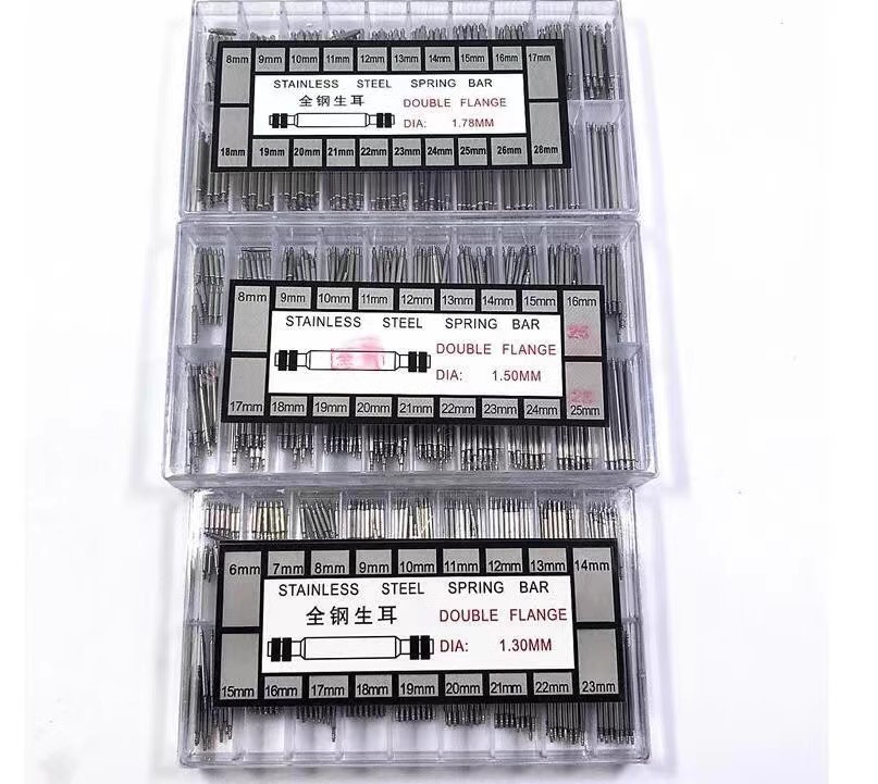 全钢表耳手表带零配件 无缝连接弹簧手表表耳针柱轴1.3 1.5 1.78
