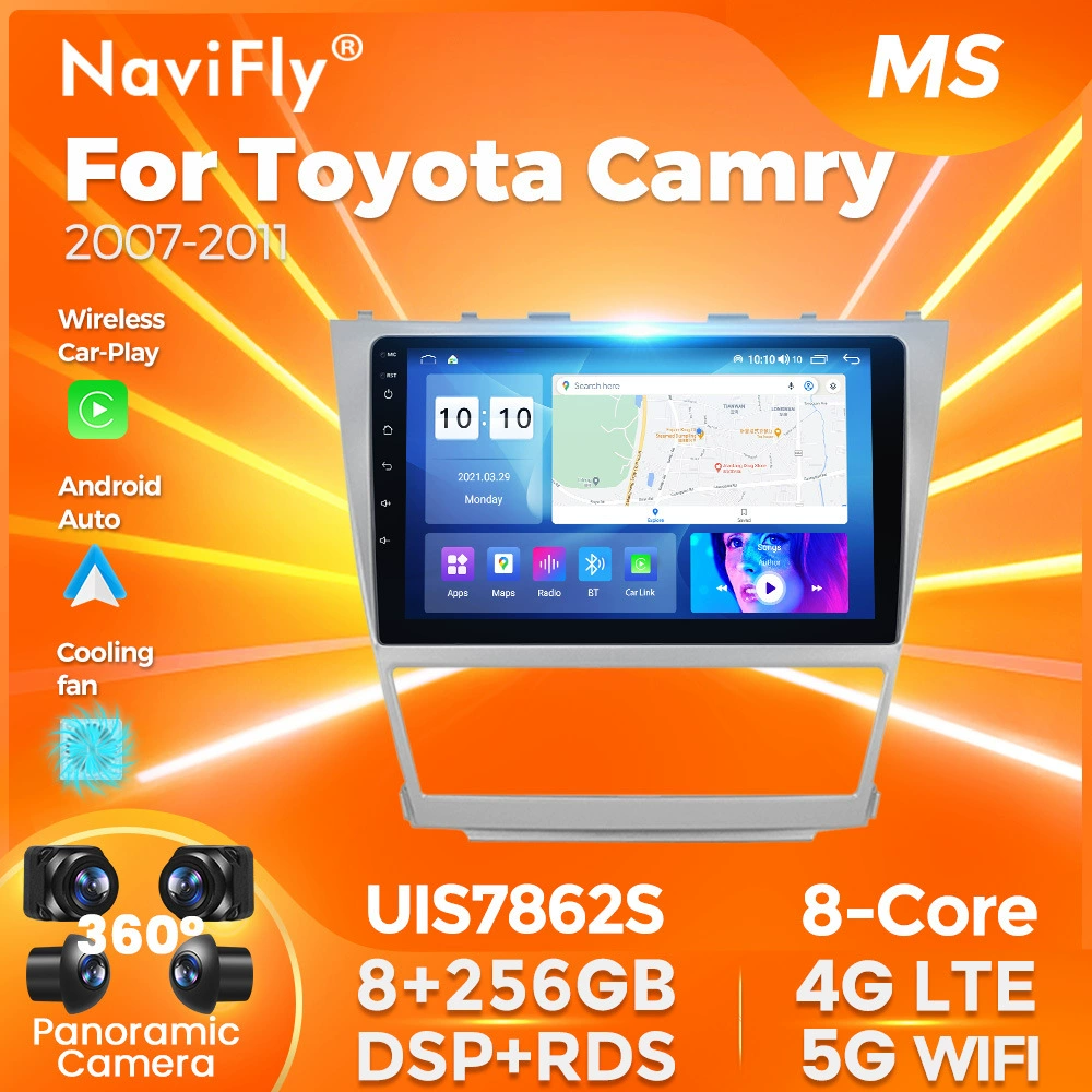 Совместимо с Toyota Camry 2007-2011 модифицированный Android CarPlay Bluetooth навигационный экран