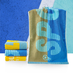 純棉色織大澡巾批發40*100加大全棉運動巾提花外貿禮品毛巾面巾