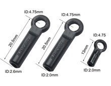 球头扣M2转向拉杆直升机航模车模尼龙连接杆2/2.6MM塑料拉杆头