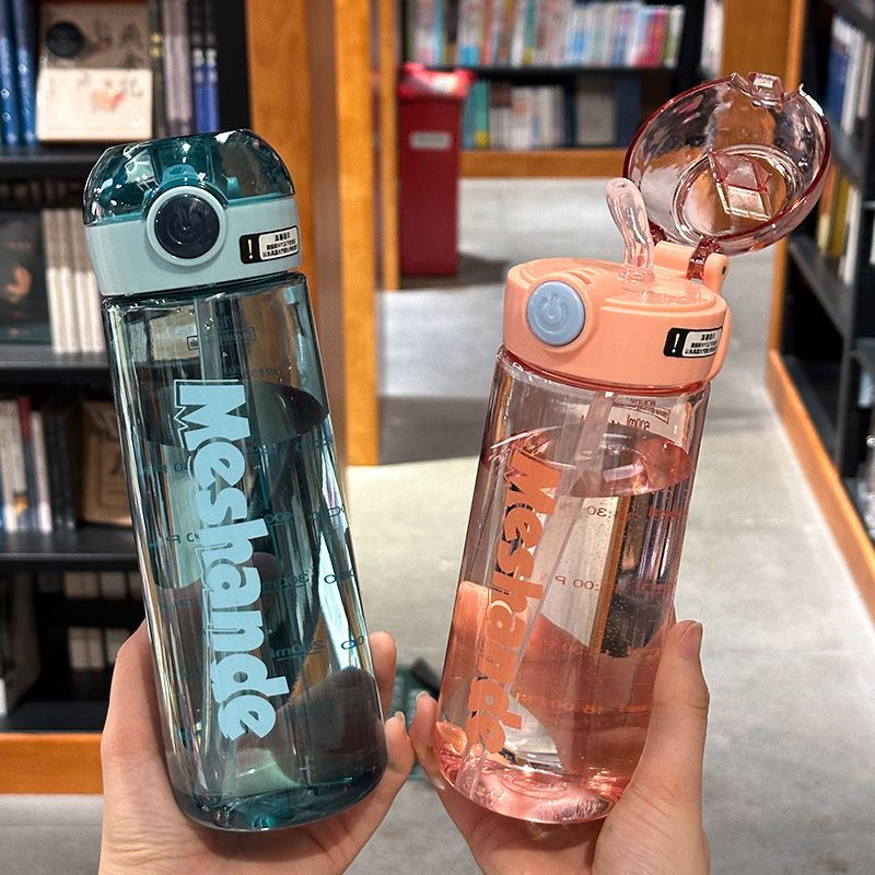 New Style Large Capacity Water Cup High-Quality Design for Men and Women Straw Convenient Cup Student Outdoor Portable Sports Simple Cup