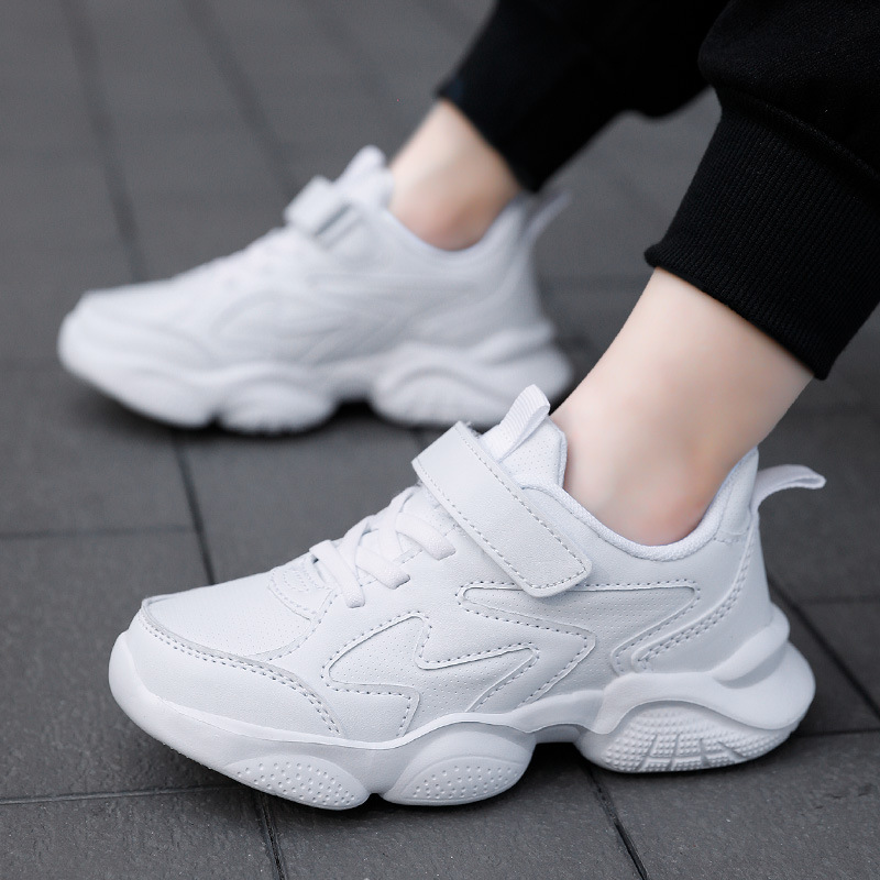 Autumn children's white sneakers