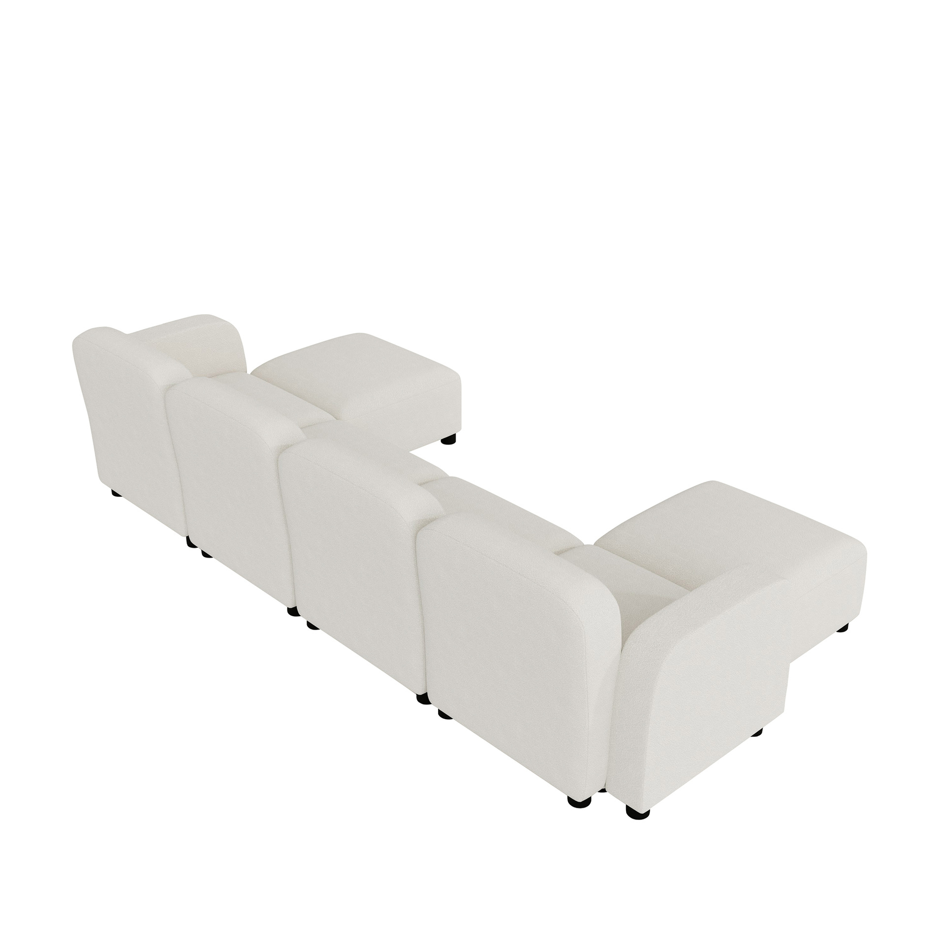 Moderno nuevo sofá nórdico italiano simple tecla de piano diseñador creativo arco gran sala de estar combinación