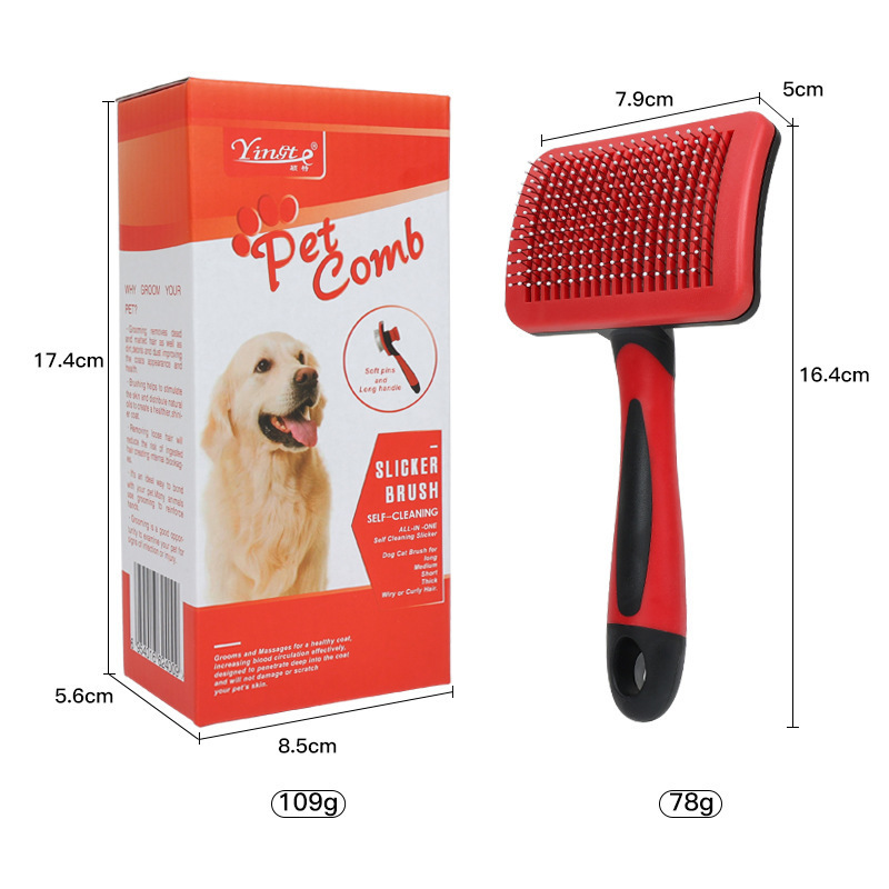 ペットコームボタン脱毛コーム犬結び目除去浮き毛猫コームマッサージクリーニングとグルーミングペット用品|undefined