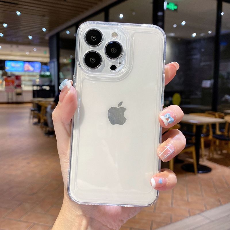 Apple 13pro スペース透明携帯電話ケース iphone17 落下防止オールインクルーシブ 14 細穴ストレートエッジ保護カバー 1 に適しています。|undefined