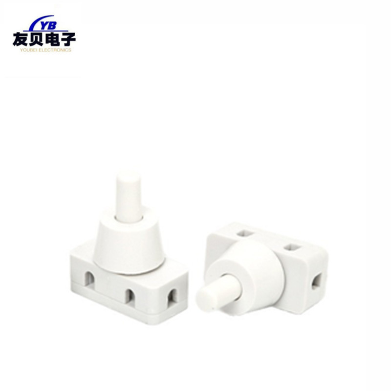 白色按钮开关按键自锁开关DS-412灯具按键开关大电流台灯按钮开关