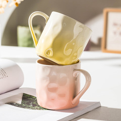 Stylish High-Quality Ceramic Cup 2023 New Cream Style Couple's Mug for Women Creative Breakfast Coffee Cup