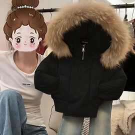 女童棉衣外套冬装2025新款洋气儿童加绒夹棉连帽棉服冬季宝宝棉袄