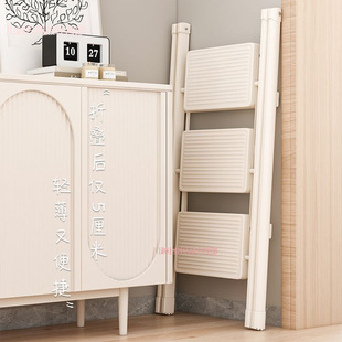 Household Ladder Folding Ladder Thickened Telescopic Herringbone Ladder Indoor Multi-Functional Housewarming Climbing Stairs Durable Anti-Slip