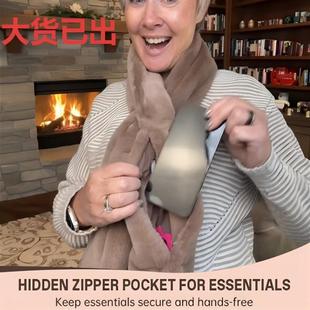���R�d�r�� Scarf with hidden zipper pocket���[����朿ڴ�����