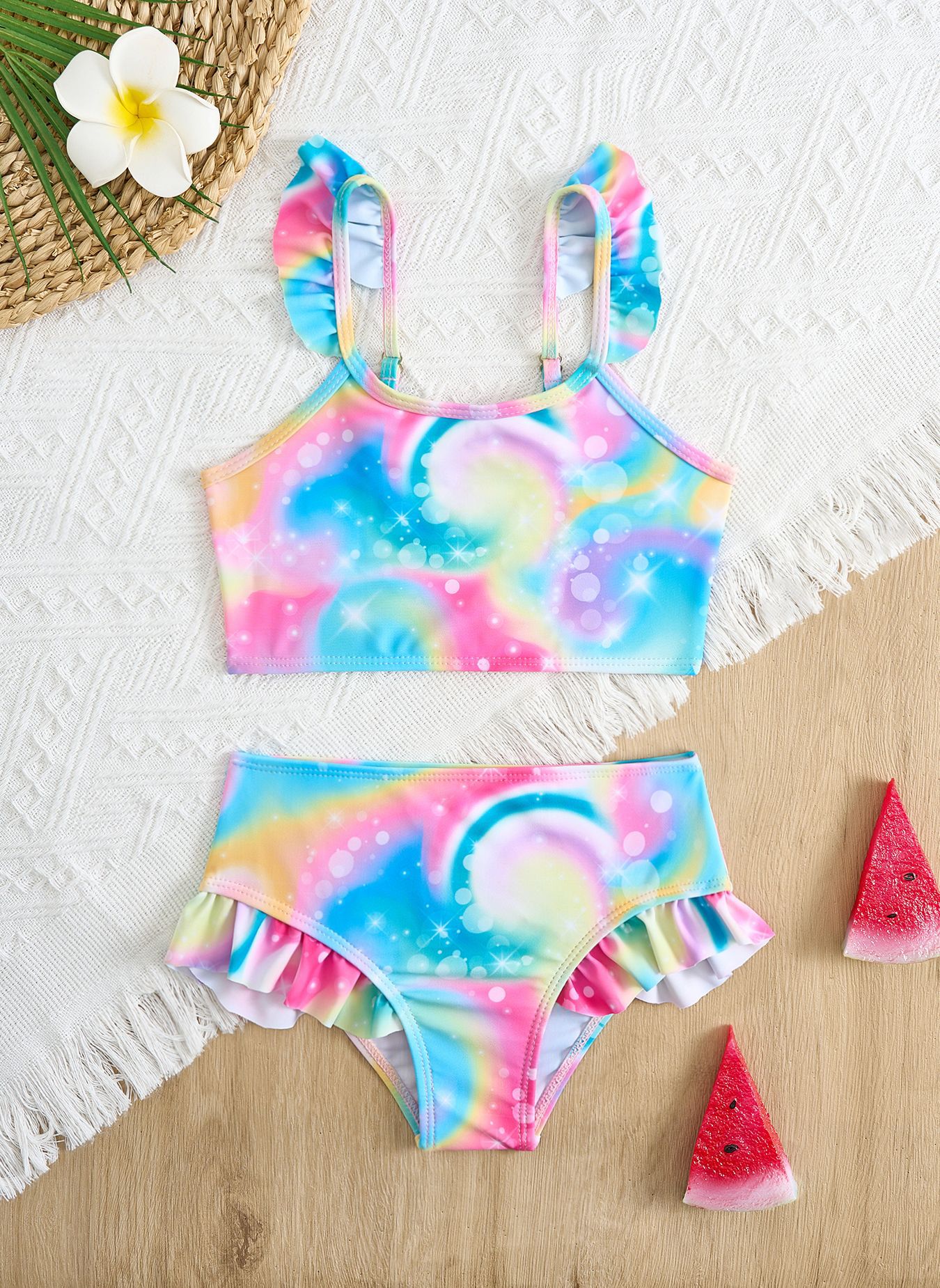 Niños trajes de baño niñas de verano superior natación princesa encantadora bebé trajes de baño profesionales para niños