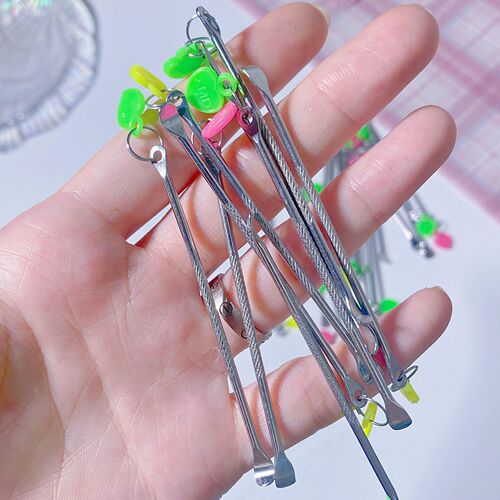 Mild Heart Ear Pick Ear Pick Tool Wholesale Spiral Non-Lighting Ear Pick Metal Ear Cleaner with Hole Ear Pick