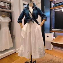 跨境电商R家25春夏大秀款拼接款短袖连衣裙经典又实穿的夏季单品