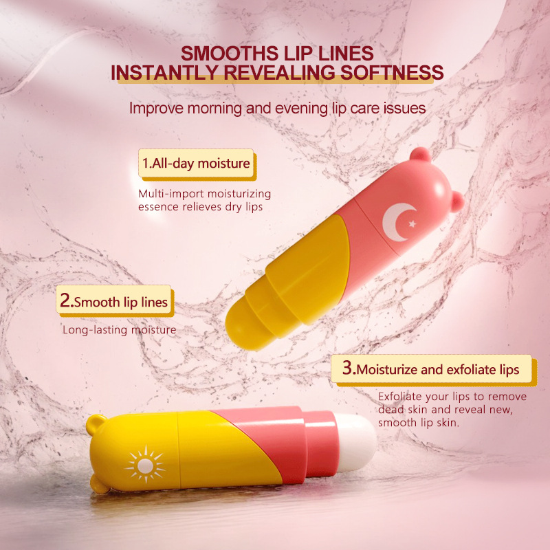 PCU Autumn/Winter Edition Heart-shaped Double-Head Moisturizing Lipstick, Heart-shaped Moisturizing Vaseline Anti-Cracking Healthy Children's Lipstick undefined