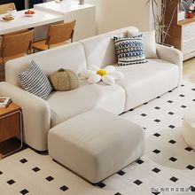 布艺沙发简约小户型公寓出租房双三人直排小沙发服装店铺网红沙发