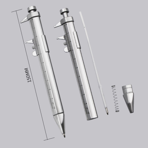Plastic vernier caliper type ballpoint pen wholesale creative small gift student multi-purpose tool 0-100mm caliper