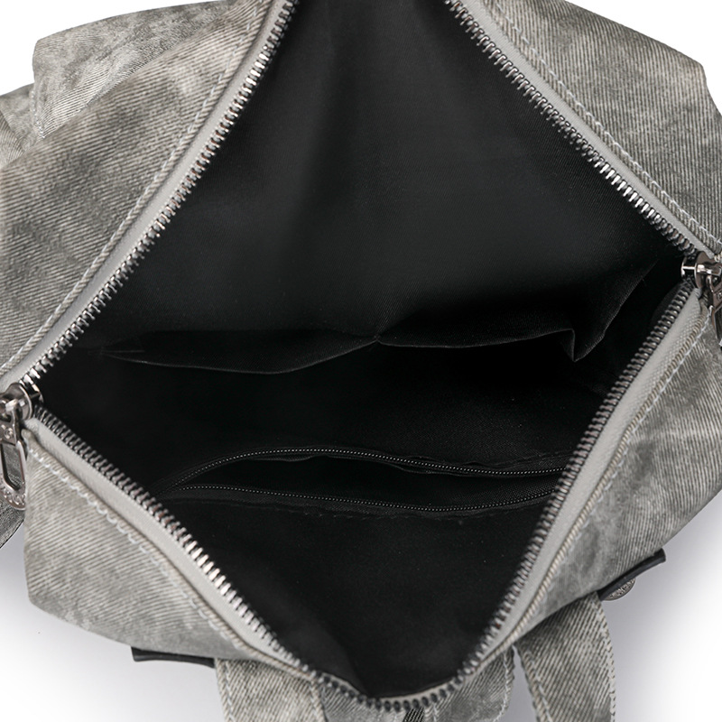 Mochila de un solo hombro de doble uso para mujer 2024 nuevas señoras retro mochila de gran capacidad mochila de viaje de viaje ligero marea