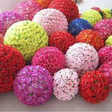 送挂勾挂绳仿真花球加密玫瑰花球 婚庆绢花装饰商场塑料花球挂饰