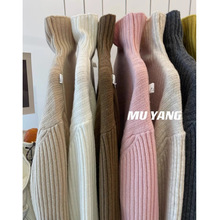 C位高领毛衣！加厚坑条羊毛 显瘦宽松冬季内搭打底衫女