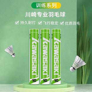 Kawasaki Kawasaki No.10 professional badminton goose feather drop point stable 10 training ball