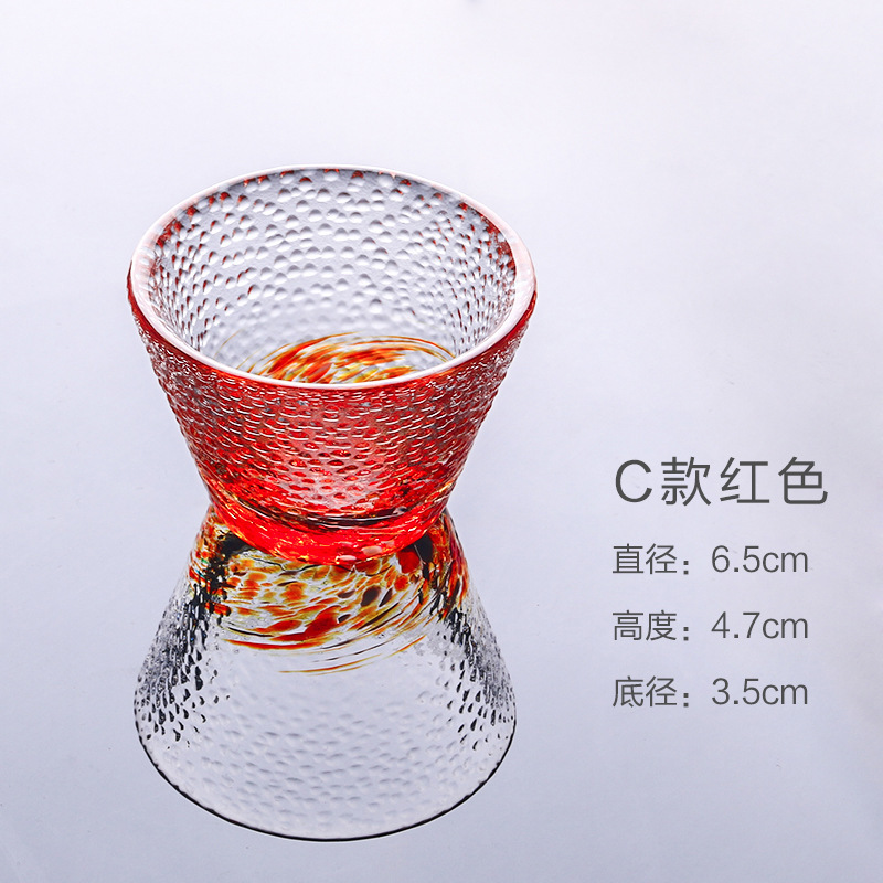 Venta directa de fábrica nuevo color gota de agua vidrio sola taza de té creativo japonés té Kung Fu juego de té maestro sola taza