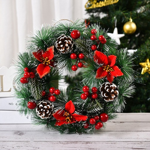 Hong Kong Love Christmas Decorations Garland Wreath Window Decoration Door Hanging Teng Bar Venue Decoration Christmas Wreath Wholesale