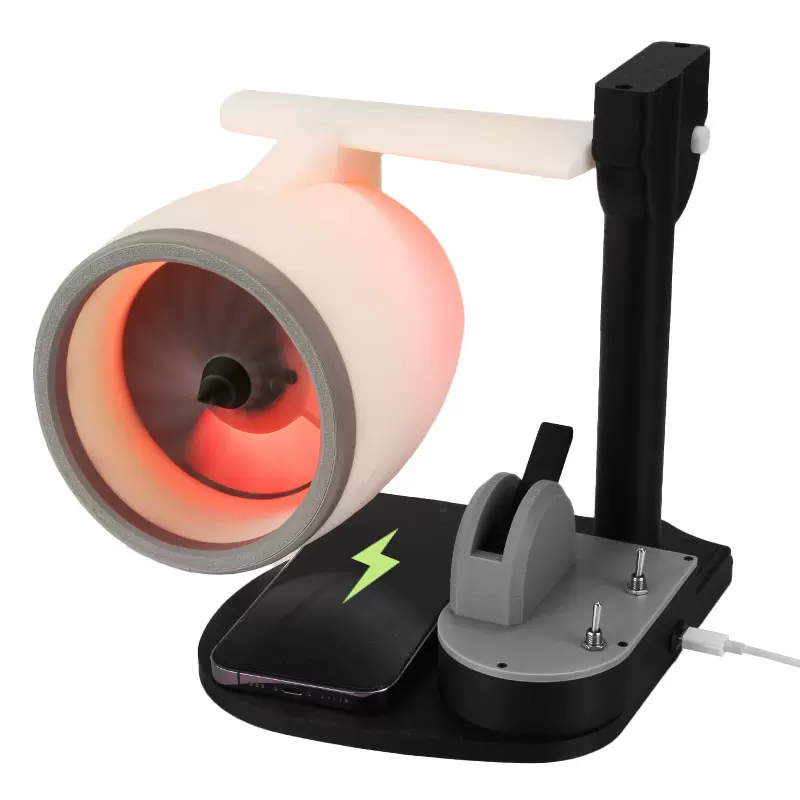 创意桌面USB飞机引擎涡轮风扇JetFan小电风扇带无线充电